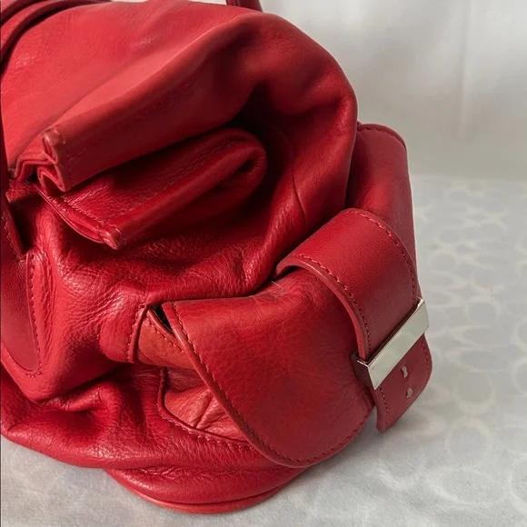 Barr + Barr Luxurious Red Leather Double Handle Travel Tote Bag Purse 🌺🌺 - Picture 6 of 11